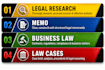 help in legal research, memo, business law, and law cases