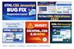html CSS javascript bug fix responsive layout