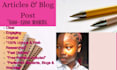 write engaging blog post and website content
