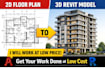 convert 2d cad, pdf or sketch to 3d revit bim model