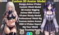 design anime vtuber avatar, 3d vroid model rigging