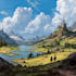 create fantasy landscape illustrations