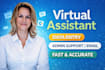 do accurate data entry, web research and virtual assistant