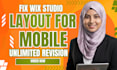 fix wix studio website mobile responsive issues