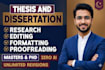 professionally proofread, edits format your thesis, dissertation, research paper