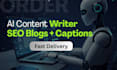 write SEO ai blog posts and social media content