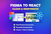 convert figma to react js responsive website