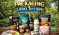 do packaging design, label design, box design, bottle label, and pouch design