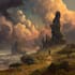 illustrate beautiful flat landscape illustration art