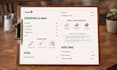 a modern and eyecatching restaurant menu