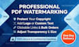 add watermark to your PDF file, using your logo or text