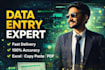 do accurate and fast data entry, copy paste, web research