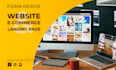 design a UX UI figma website with a complete design system