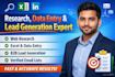 do targeted web research, data entry and lead generation