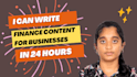 write finance blogs, articles in just 24 hours, free demo for businesses