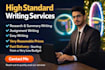 provide high standard writing services