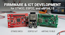 do esp32, nrf and stm32 programming
