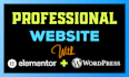 professional wordpress website design using elementor pro