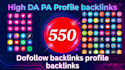create 550 google indexable social media profile backlinks