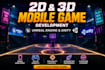 make 2d or 3d mobile game development unreal engine as unity game developer