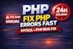 fix PHP errors, website bugs and backend issues fast