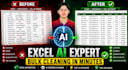 do expert excel data entry and cleaning using ai