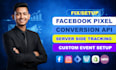 set up facebook pixel, conversion api and server side tracking