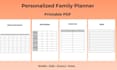 create a printable personalized family planner PDF