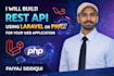 build rest API using laravel or PHP for your web application