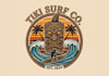 do creative tiki surfing logo with express delivery