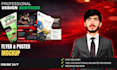 design professional business flyers, posters, and 3d mockups