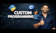 do custom programming projects in python, cpp, java