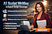 write ai powered scripts writing with expert script coverage