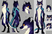furry reference sheet, furry art profile picture, line art oc art furry stickers