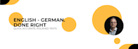 proofread and edit your english to german translation