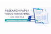 format your research paper in apa, ieee or mla style