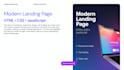 modern responsive landing page