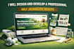 design and develop a professional golf journalism website