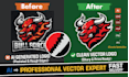convert your ai generated logo into high quality vector, and any trace or redraw