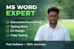 do PDF to word typing and document formatting