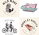 do hand drawn vintage tattoo logo with illustration