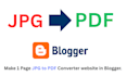 make image to PDF converter website in blogger blogspot
