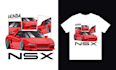 design custom automotive car t shirt vector illustration