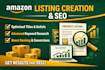 create  and optimized amazon variation listings for sale