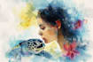 create digital watercolor illustrations and wall art