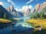 digitally paint fantasy landscape
