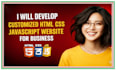 develop customized website development html css javascript
