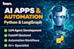 build ai apps, llm agents, and genai automation using python and langgraph