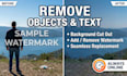 remove unwanted object, text, add watermark, image cut out, cleanup, replacement