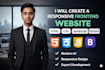 create responsive website using HTML CSS javascript